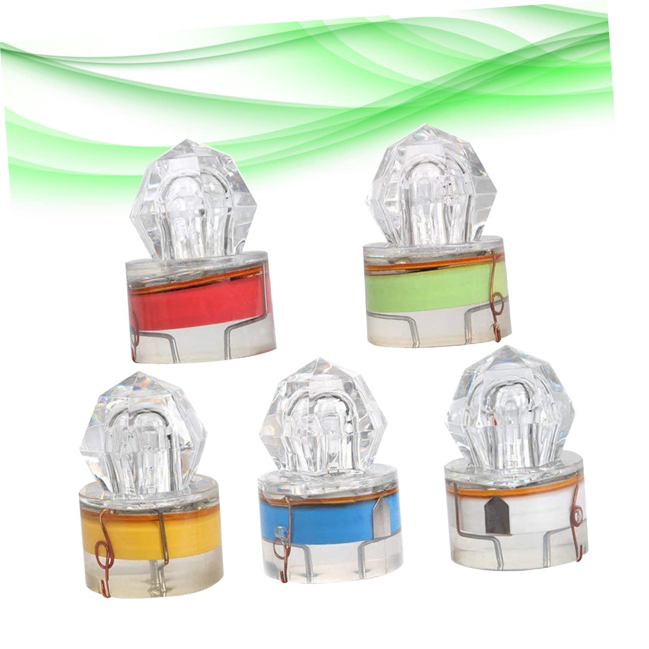 Mipcase 15 PCS Luce di Pesca Subacquea Ha Condotto La Luce Attraente Luce di Notte LED Richiamo di Pesca Ha Condotto La Lampada Subacquea di Notte di Pesca Ha Condotto La Luce di Pesca Ha