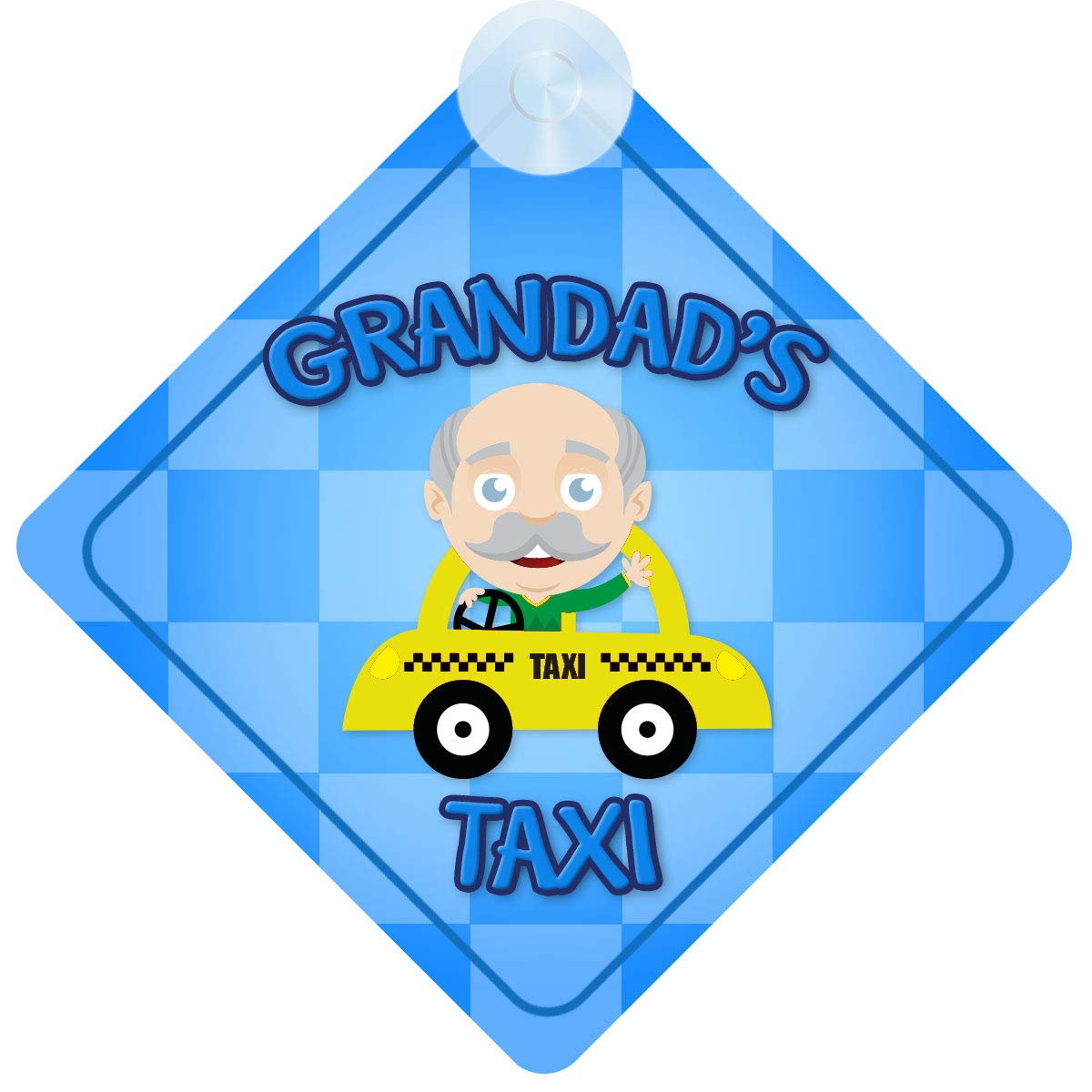 Qg Ltd Blue Grandad's Taxi Car Sign Funny Novelty Gift/Present Baby On Board Style Sign