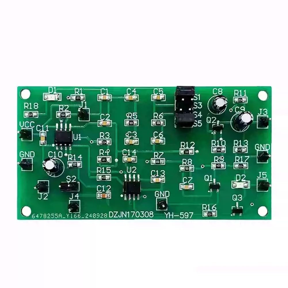 NE555 Kit di saldatura fai da te a forma d'onda, circuito di formazione elettronica, 7,4 x 3,9 cm, PCB verde, 6,5 V