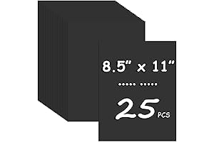 25 Sheets Black Card Stock Paper, Thick Paper for Invitations and Crafting