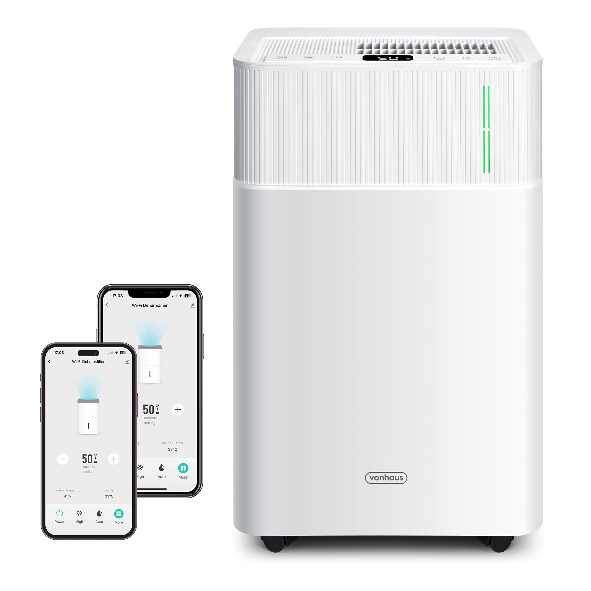 VonHaus Deumidificatore Casa 20L/Giorno con Serbatoio da 4