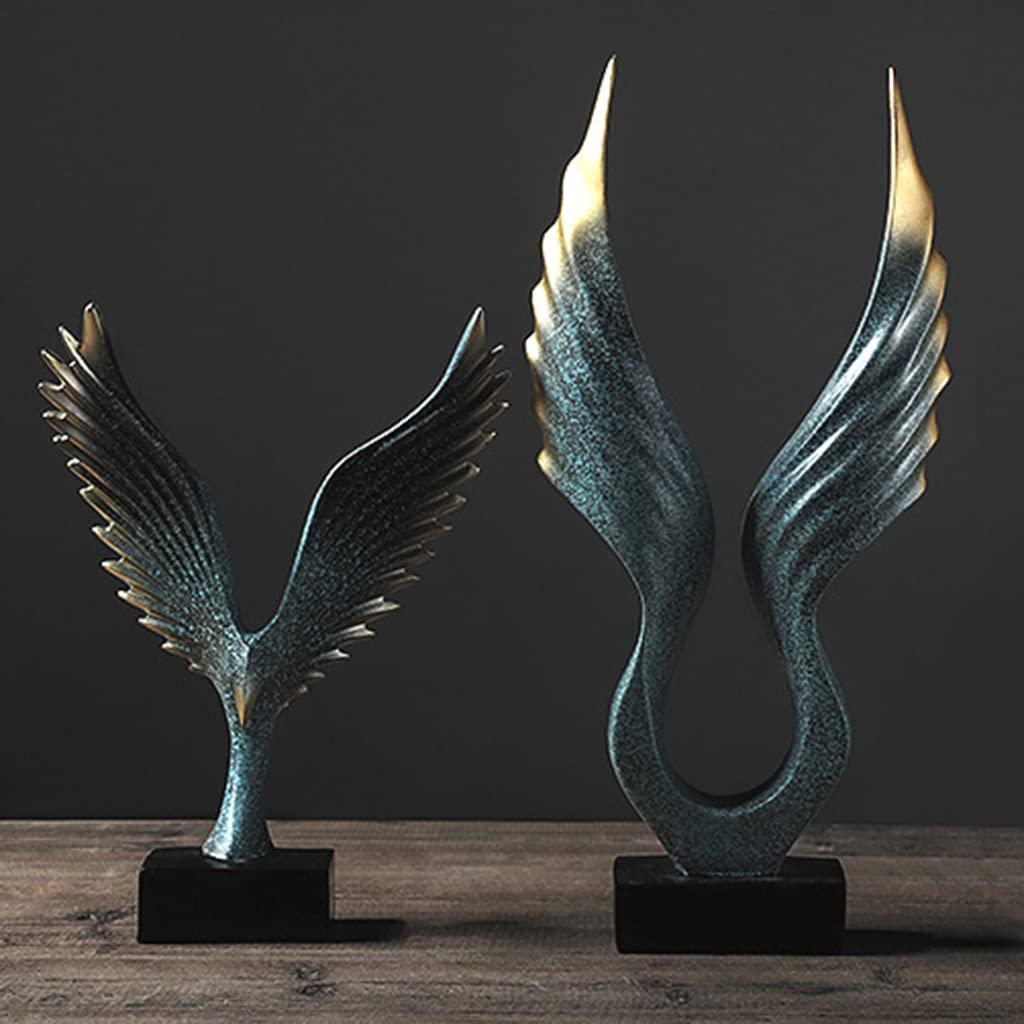 Amazon.co.jp: 天使の羽飛ぶ鳥の彫刻広がる彫像樹脂工芸品の装飾品