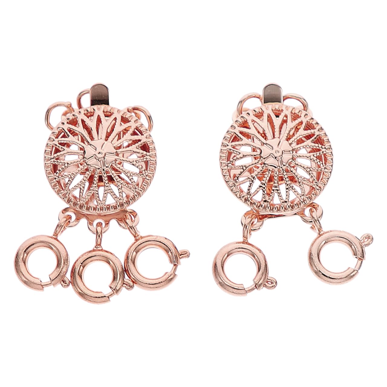 Operitacx Rose Gold 2pcs Necklace Layering Clasps and Buckles Multi-Layer Necklace Separator for Jewelry DIY Accessories and Bracelet Connection Gift for Jewelry Making