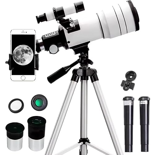Teleskop, Astronomie Teleskop für Erwachsene, 150X HD Vergrößerung Teleskop mit 300/70mm, mit Verstellbares Stativ und Telefon Adapter, kompakte tragbare Reiseteleskope für Kinder und Anfänger Teleskop, Astronomie Teleskop für Erwachsene, 150X HD Vergrößerung Teleskop mit 300/70mm, mit Verstellbares Stativ und Telefon Adapter, kompakte tragbare Reiseteleskope für Kinder und Anfänger