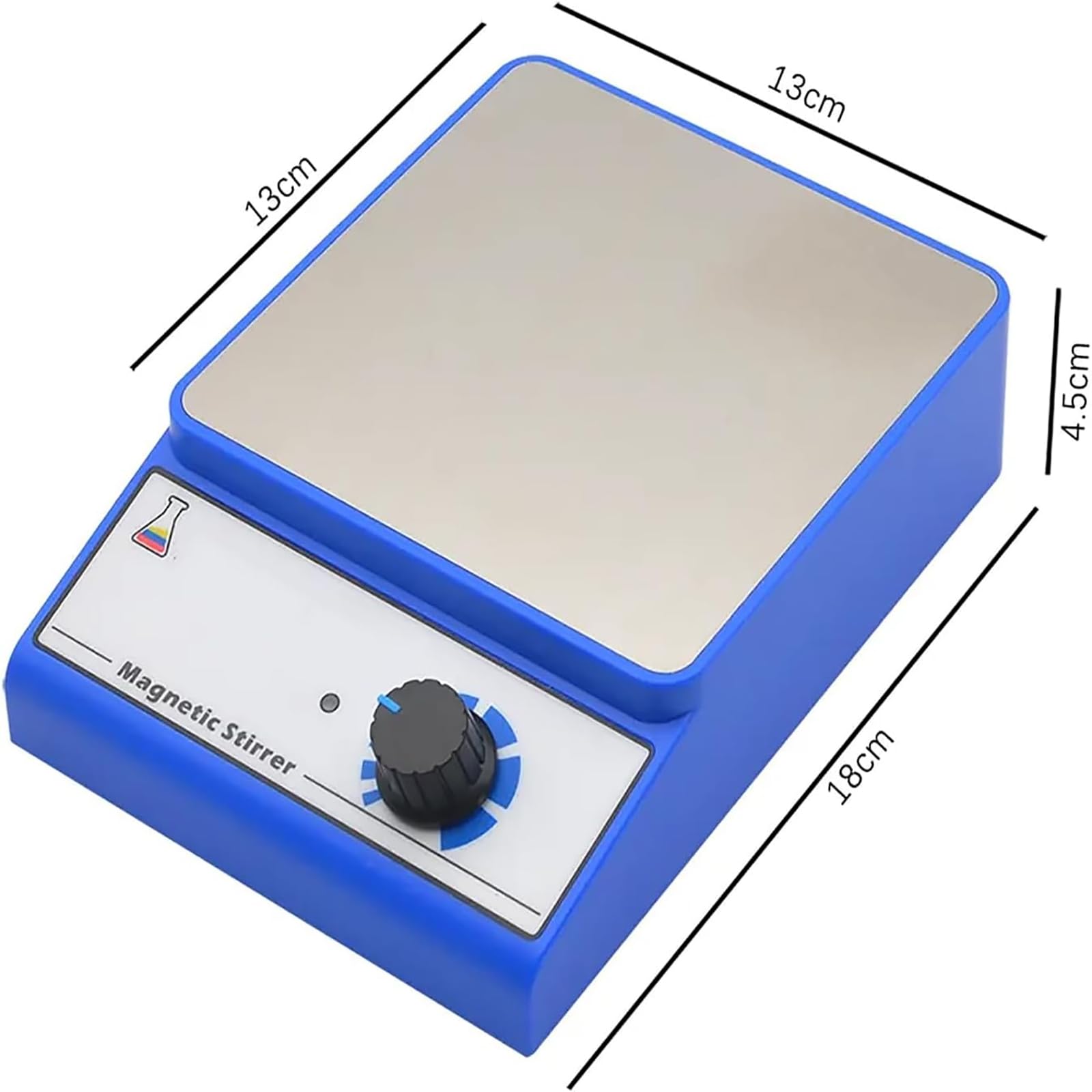 Agitador magnético, Mezclador magnético, Placa agitadora con Superficie de Trabajo de Acero Inoxidable, Placa agitadora magnética de 3000 RPM, para química, Laboratorio, Cultivo de levadura,