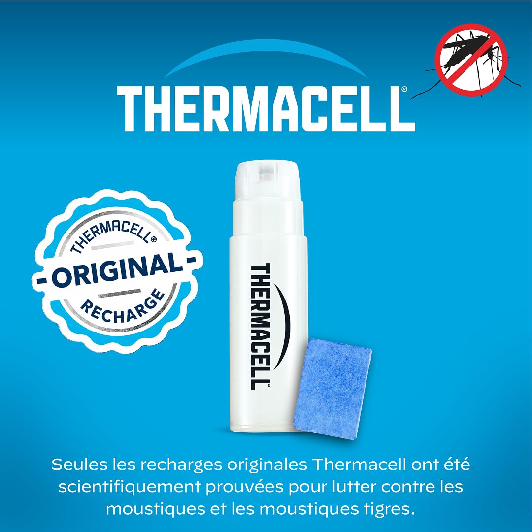 TherMACELL - 6 recambios antimosquitos y mosquitos, 20 m² - 48 horas | Compatible con difusores, nómadas y linternas – 24 cartuchos + 72 pastillas – THRECHARG48NX6