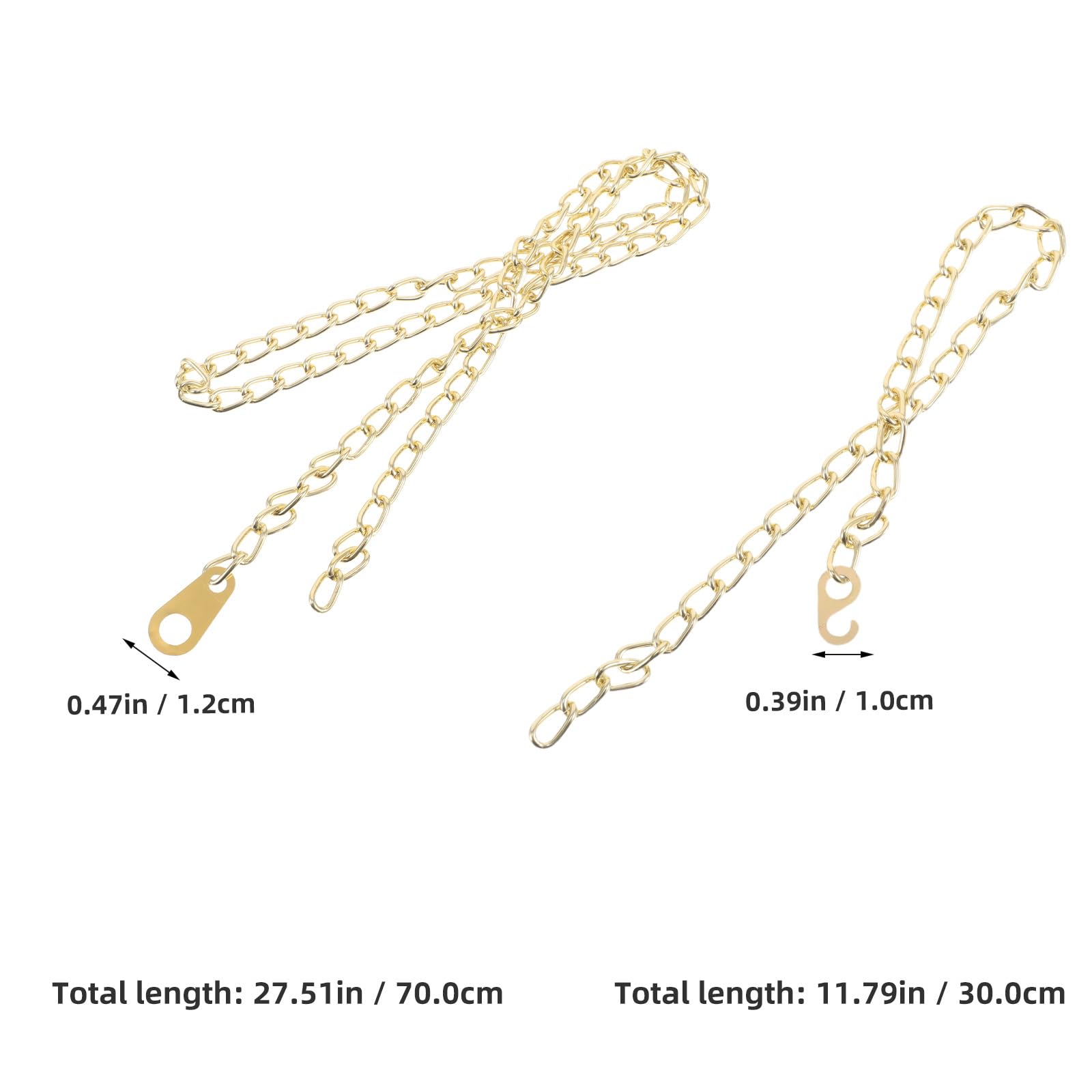 ULDIGI 4pcs Mechanical Weight Chains: Retro Decorative Chains Grandfather Clock Accessories Home Decor Replacement Parts for Repair