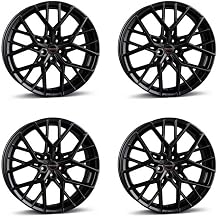4x Borbet alloy rims BY 11x23 ET32 5x120 black matt compatible with Land Rover Defender Discovery Sport Range Rover