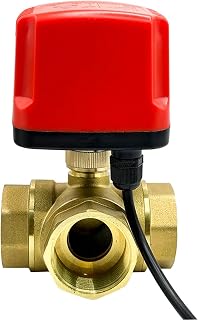 1-1/4inch 3 Way Motorized Ball Valve Electric Ball Valve Brass Ball Valve Three Line Or Two Line 1Pcs (Size : L Type, Color : 24VDC_CR02)