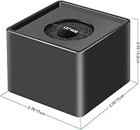 Vista 2 de 2 piezas portátil cuadrado en forma de cubo micrófono entrevista micrófono bandera bandera logo superior ABS material, blanco y negro