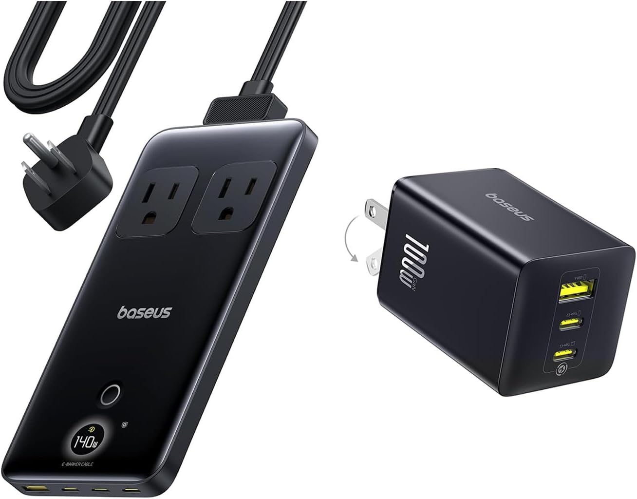 Baseus Blade Charging Station 140W and Baseus 100W USB C Charger Block
