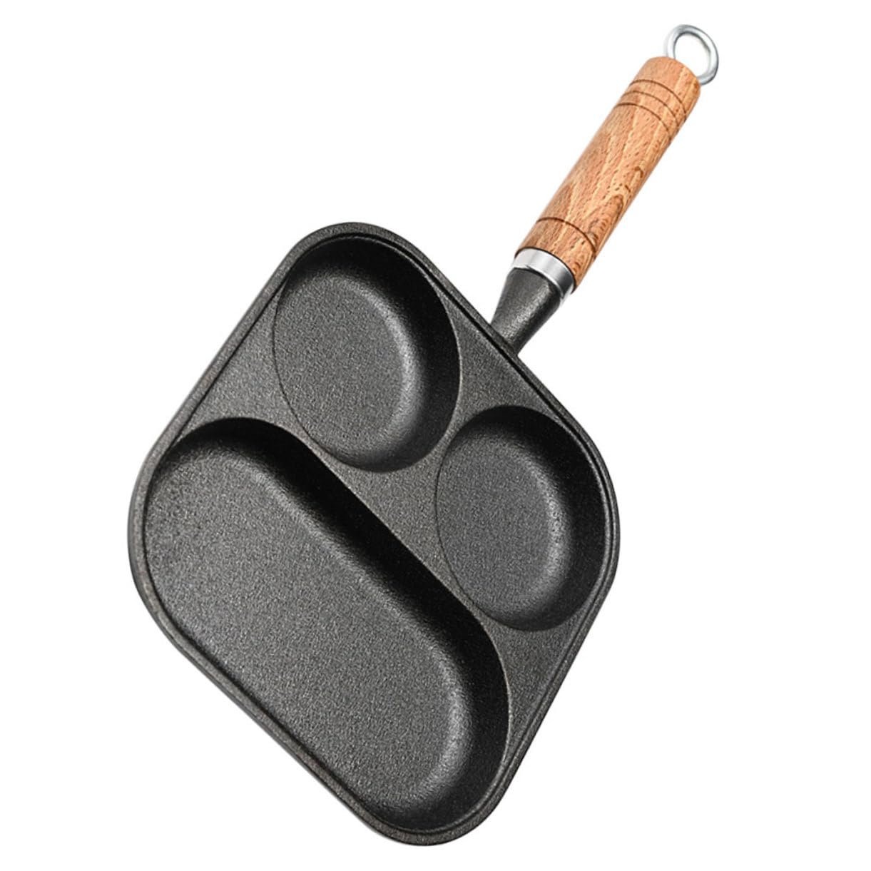 HEALEEP Nonstick Egg Frying Pan Cups Breakfast Cooking Pan for Quick Sandwiches Sturdy Cast Material Easy to Clean Store for Home Restaurant Use