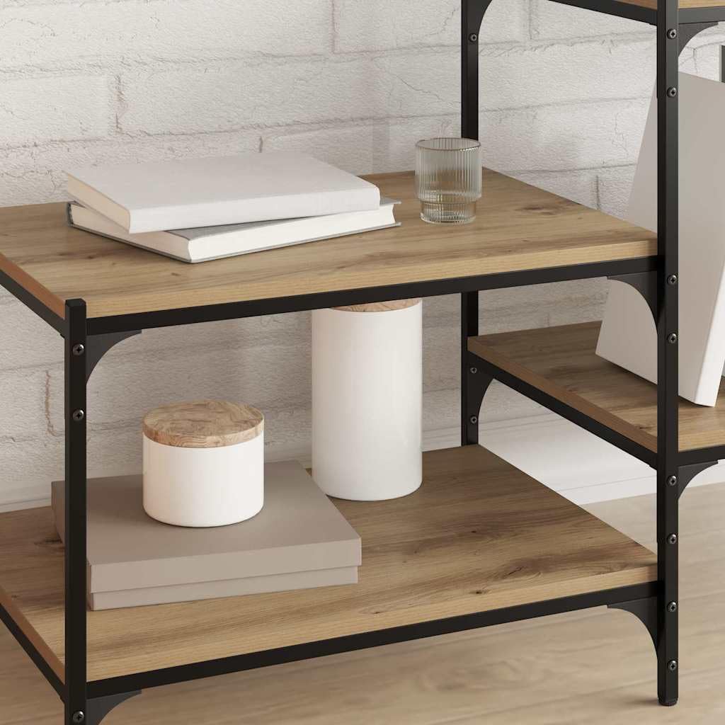 Scaffale in legno marrone, 60 x 40 x 1,5 cm, 4 pezzi, 3 ripiani, per interni, libreria da parete, scaffale da cucina, soggiorno