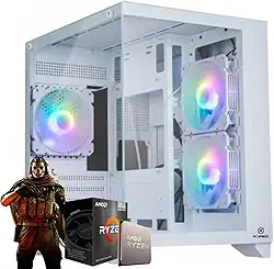 PC GAMER BRANCO RYZEN 5 5600GT, 16GB DDR4, SSD M.2 NVME 500GB, FONTE 500W 80 PLUS, MB A520, WINDOWS 11