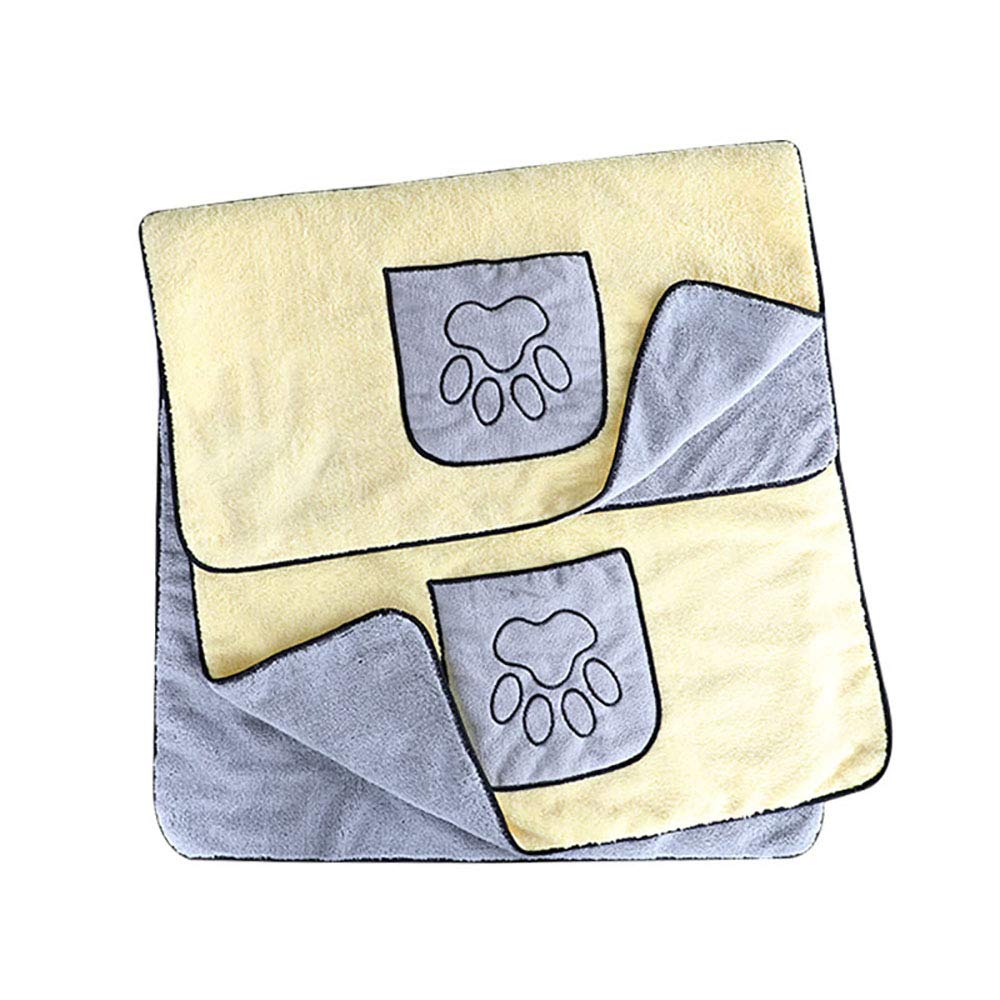 Pet Serviette de Séchage Couverture de Chien en Microfibre Chien Peignoir Chiot Chat Absorbant Rapide Serviette de Bain, Lavable en Machine