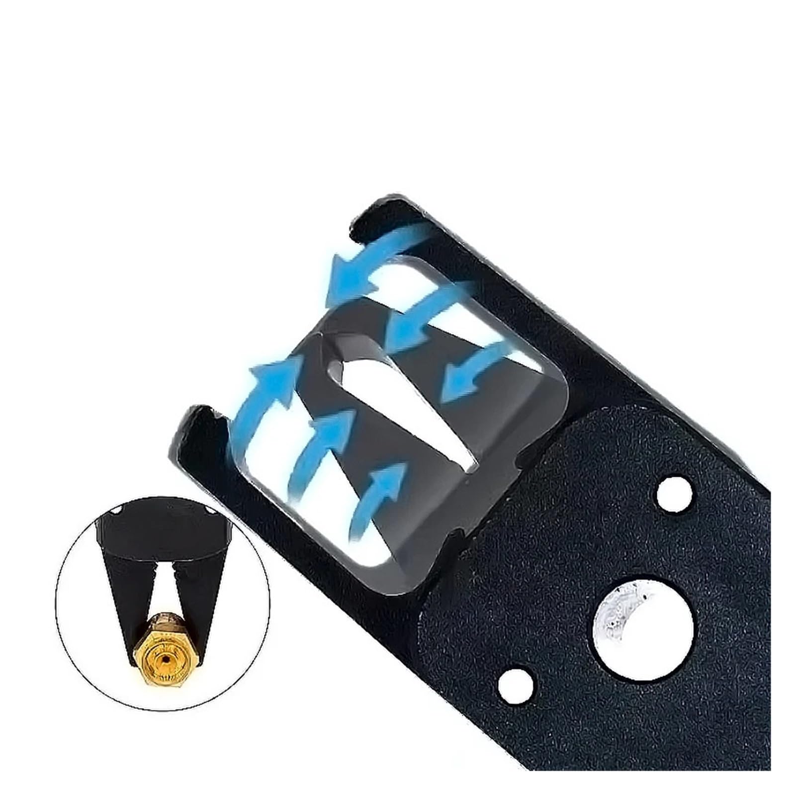 Pinza pneumatica a doppia azione a 2 griffe, Serie di pinze pneumatiche for robot industriali e stampaggio ad iniezione Multicolor(Black)