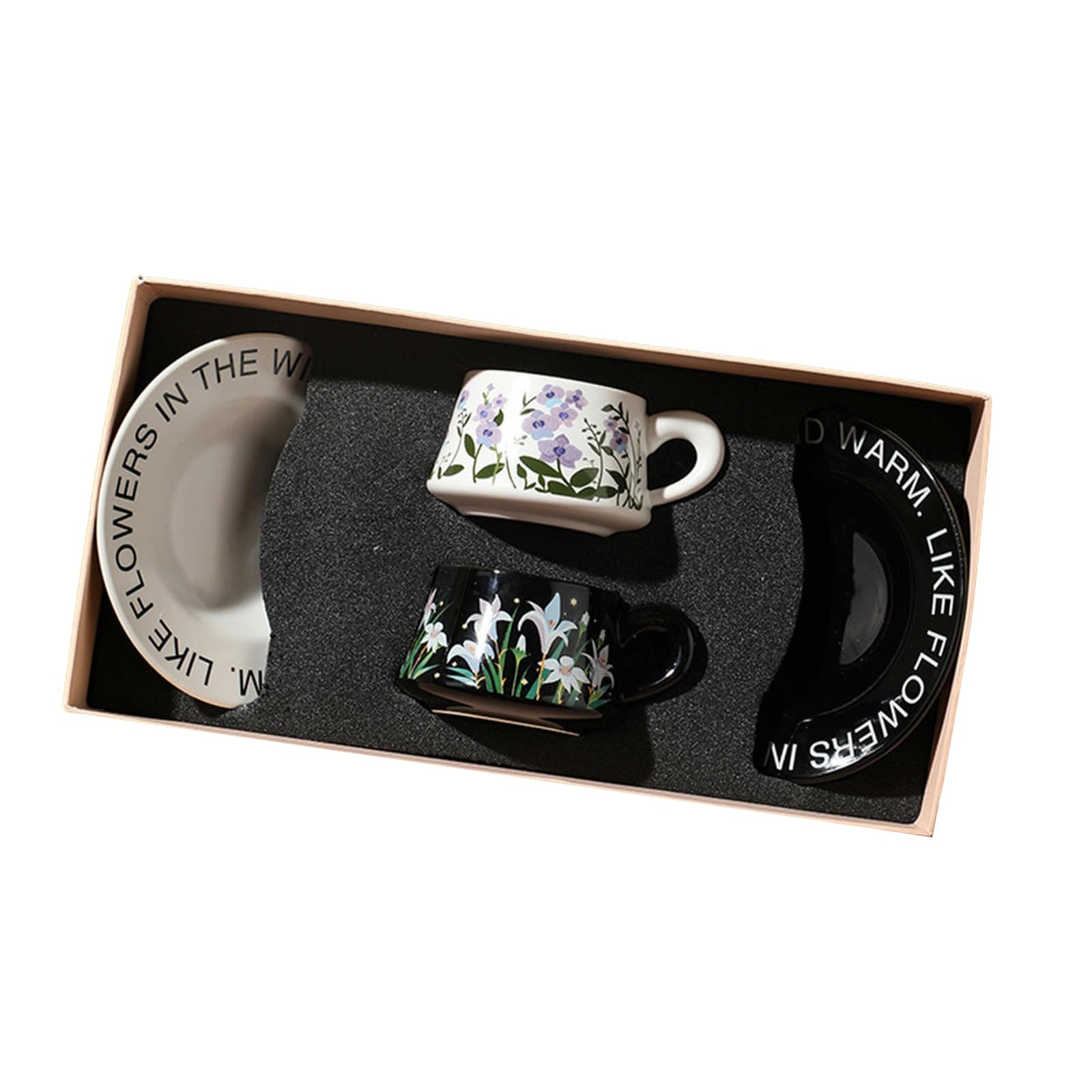 Photo 1 of ***STOCK PHOTO FOR REFERENCE ONLY***Creative and personalized coffee cup and saucer set, birthday, housewarming, wedding, home breakfast cup, 2 cups and 2 dishes (GREENbox)