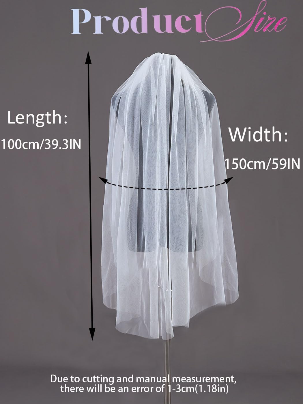 Unsutuo 1 Tier Bride Wedding Veil Ivory Fingertip Bridal Tulle Veil with Comb and Cut Edge - Image 4