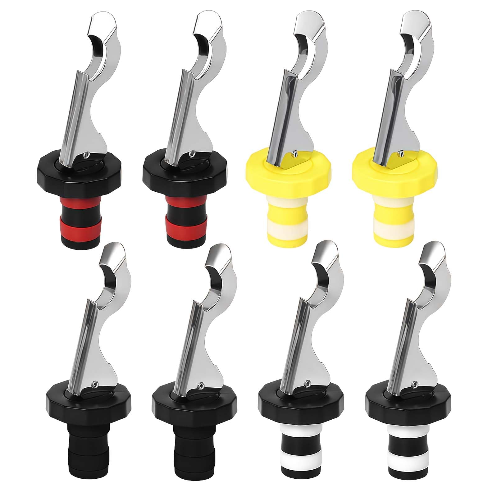 Tappi A Leva Per Bottiglie LUMOOM – Set Da 8, Universali Per Vino, Champagne, Birra, Olio, Aceto (acciaio Inox, Lavabili In Lavastoviglie) - 4