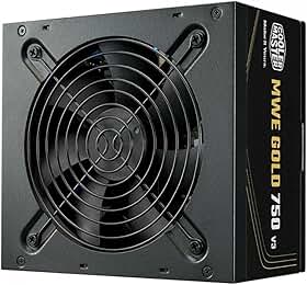 COOLER MASTER, FONTE COOLER MASTER ATX 3.1 750W MWE GOLD 750 V3 PFC ATIVO 80 PLUS GOLD COM CABO DE FORCA GARANTIA 5 ANOS