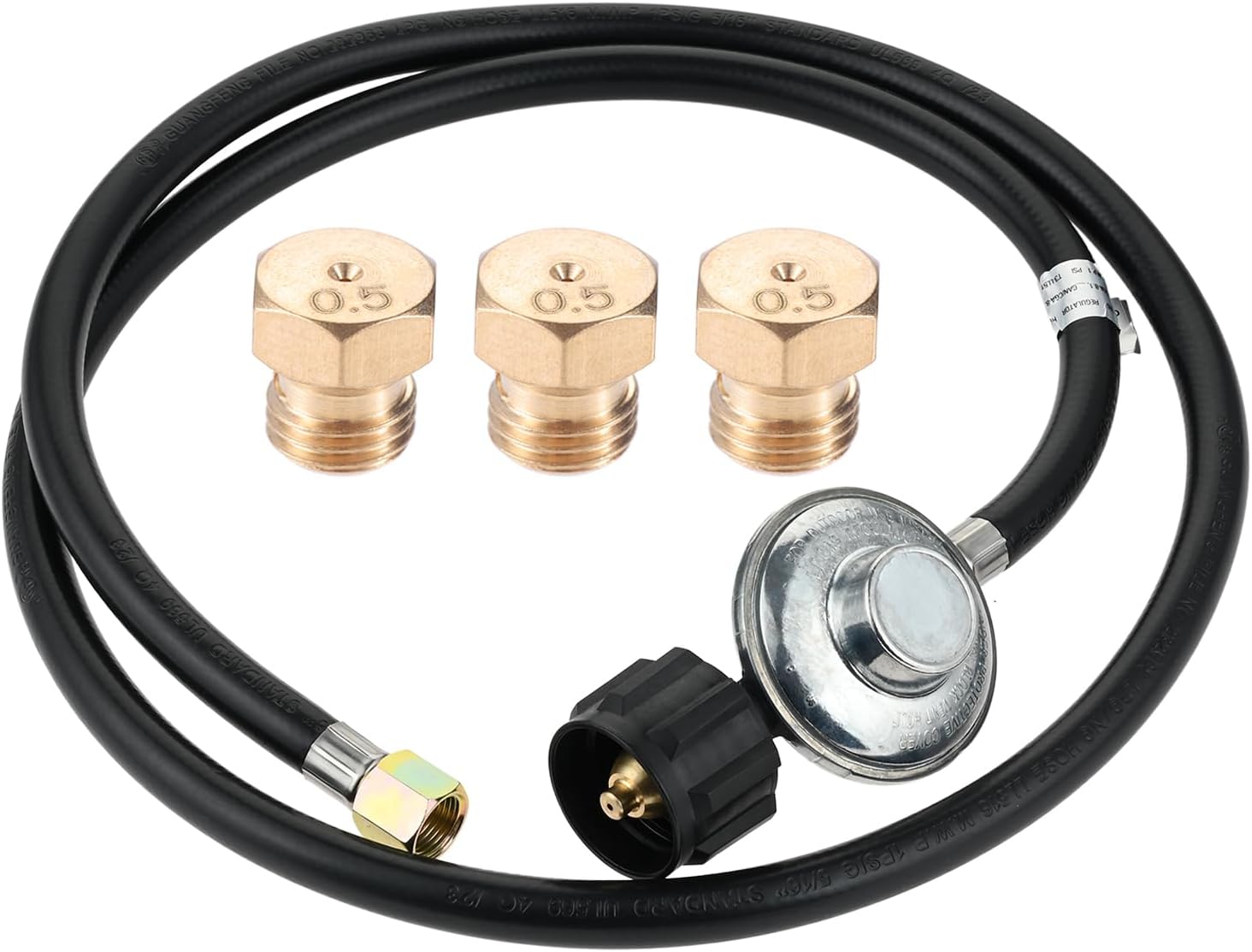 Natural Gas to Propane Conversion Kit, Compatible with Weber Genesis, Genesis II and Weber Spirit II 310/315/210, Natural Gas to LP Conversion Kit with 5FT Propane Regulator Hose and Orifices