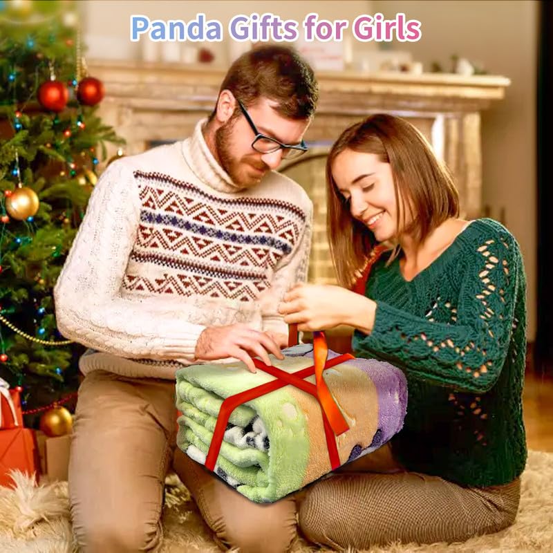 Panda Blankets for Girls/Boys, Gifts Girls, Kids Toddler Blanket Kids, Personalized Baby Soft Fleece and Throw, Birthday 40inx 50in