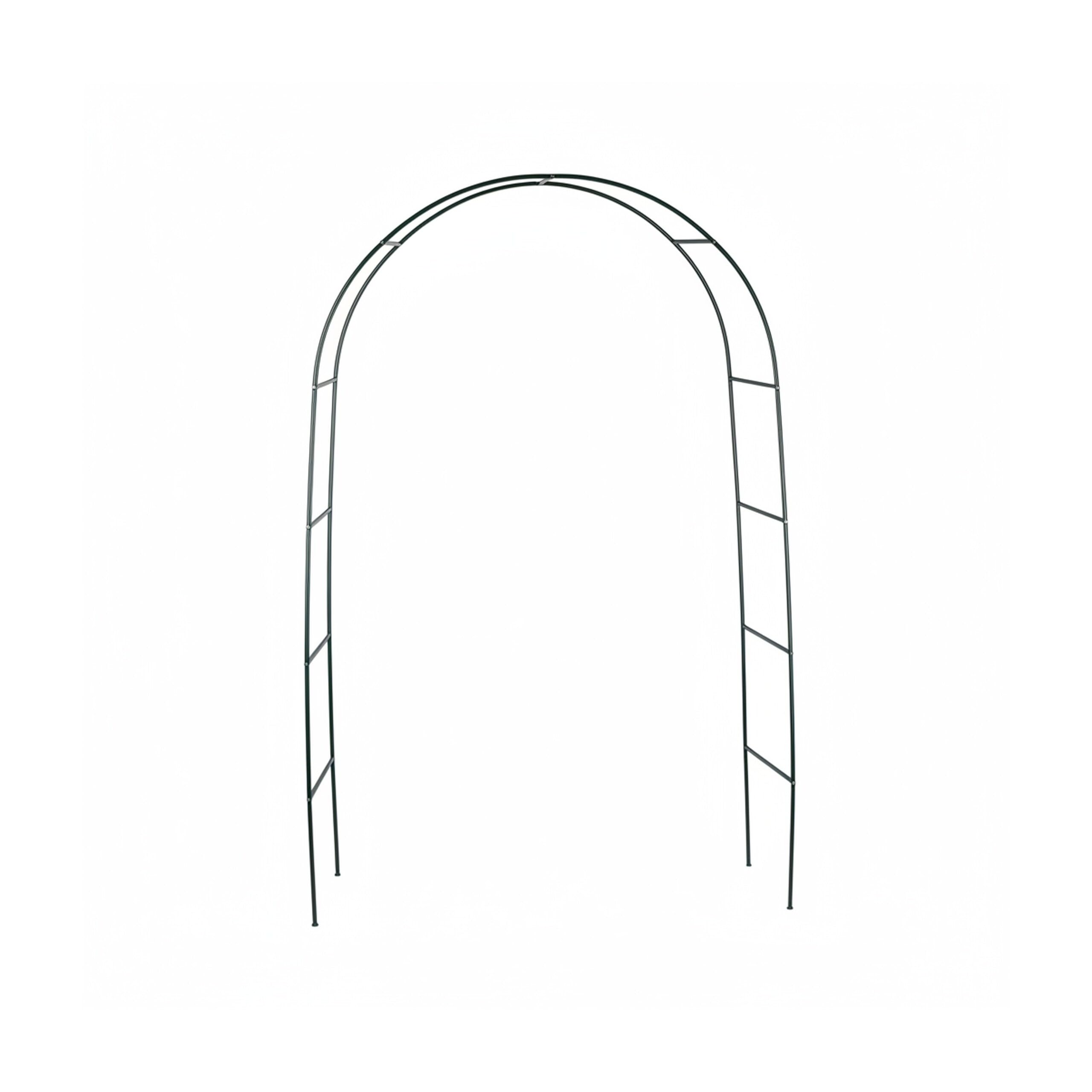 Relaxdays Arco per Rose, Rampicanti, Decorazione da Giardino, Sostegno per Piante, Supporto in Metallo, 240 cm, Verde