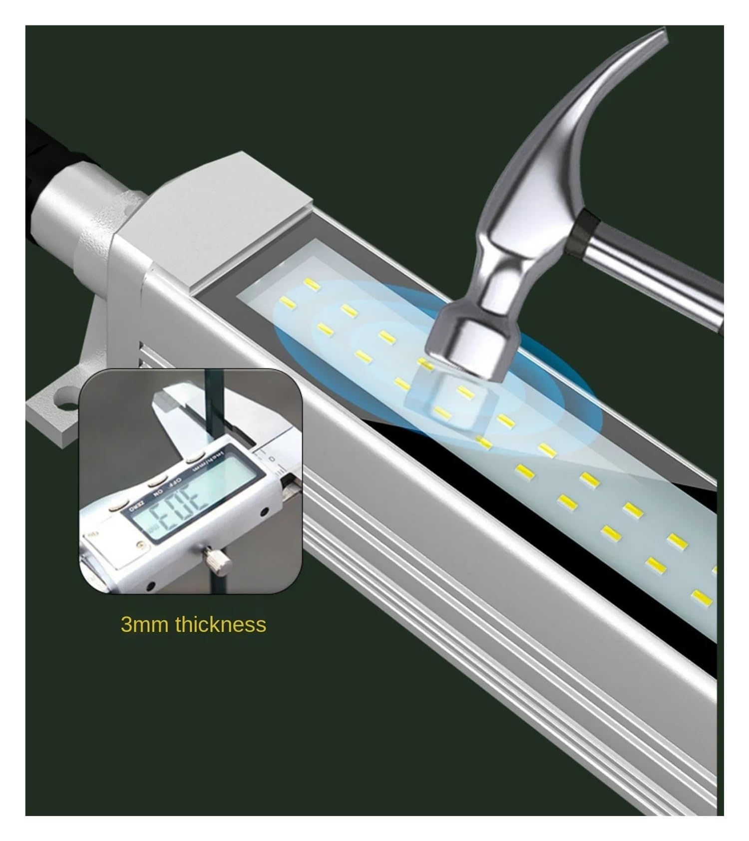 Lampa warsztatowa LED do frezarek CNC 24V/220V, wodoodporna, olejoodporna, IP67, długa lampa robocza do tokarki Odporność na uderzenia(6W Length 280mm,110-220V)