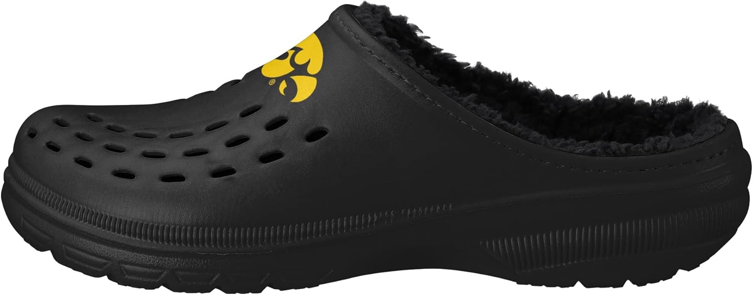FOCO Men's NCAA Sherpa Lined Big Logo Clog