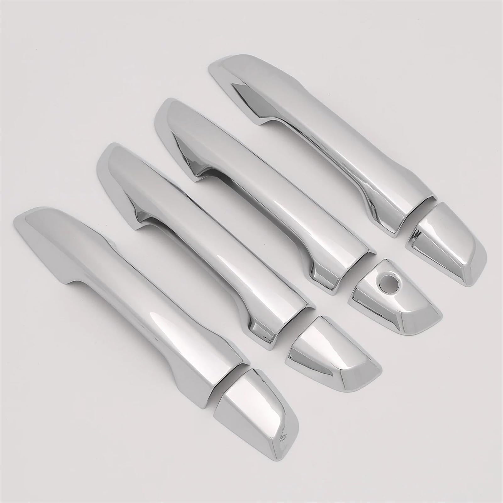 NOHEEU Carbon Fiber Chrome Car Door Handle Covers Trim Overlay Styling Auto Accessories for CR-V CRV 2017-2020 2021(Chrome A)