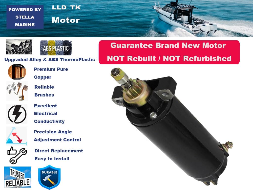 50-818445 50-898265009 818445 898265009 Starter Motor Compatible with Mercury Outboard 100HP 115HP 200HP 225HP 250HP 300HP