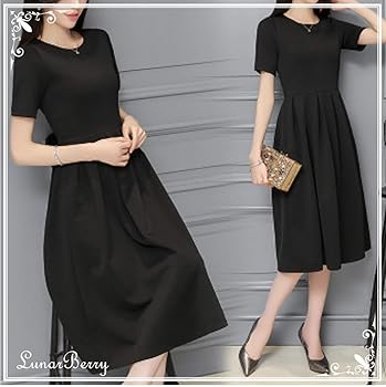 Amazon.co.jp: [ルナー ベリー] ワンピース ブラック フォーマル