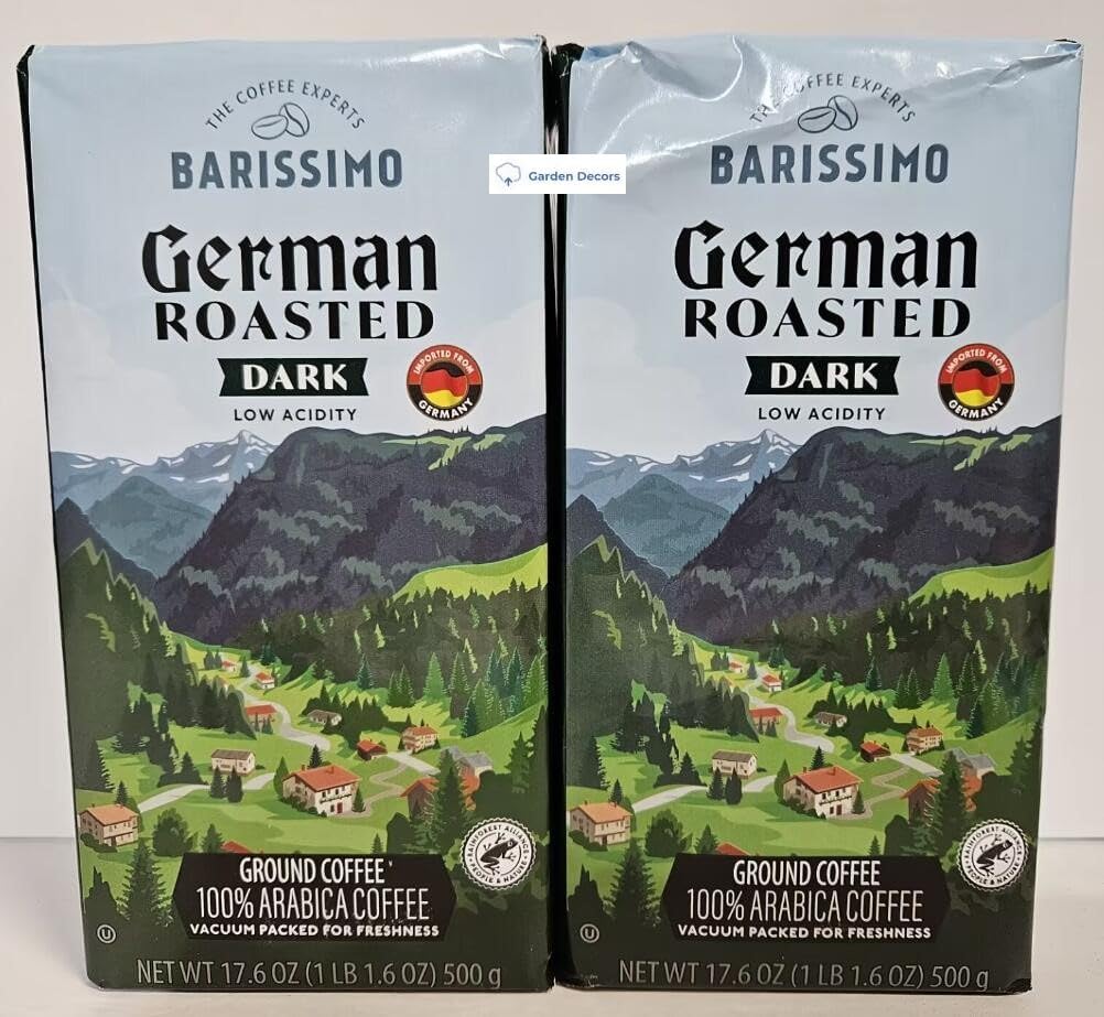 Barissimo German Roasted Vacuum Pack Regular Ground Coffee Fair Trade (German Regular Roast, 2 Count)