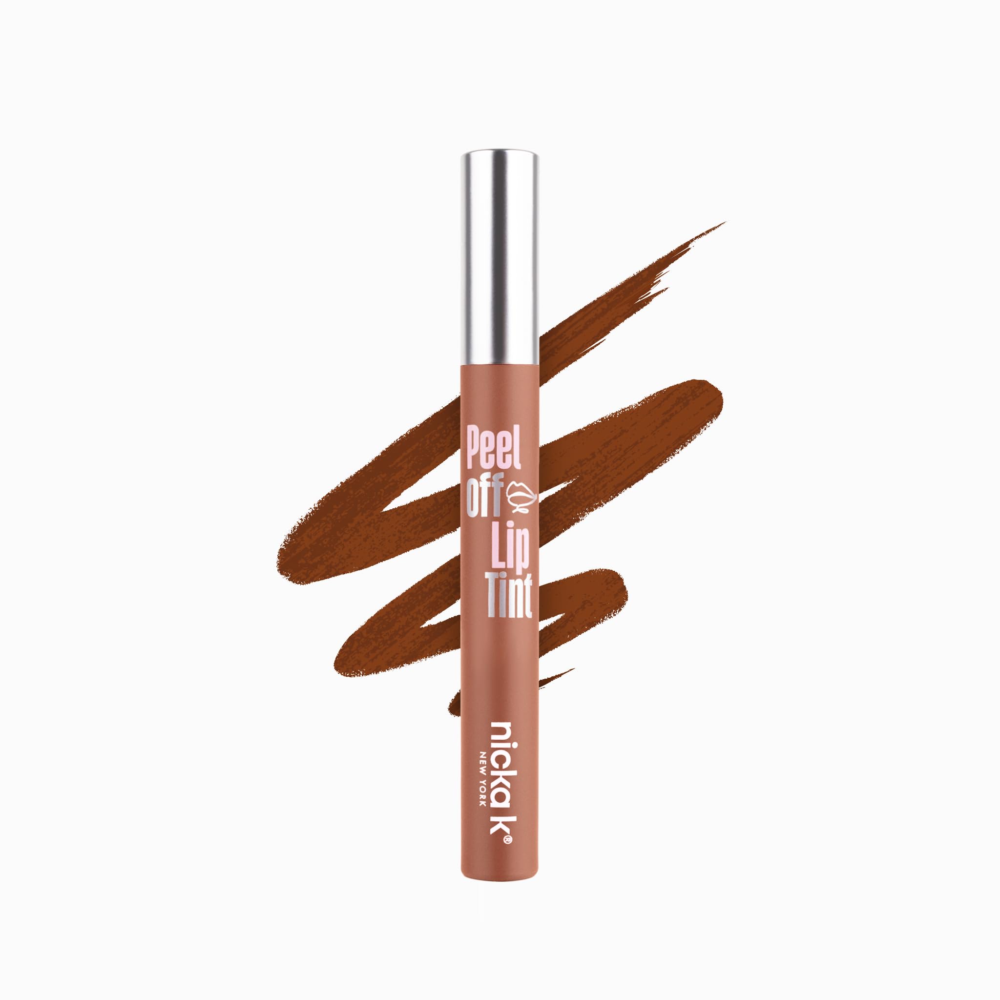 NICKA K NEW YORK Peel Off Lip Tint, Long-Lasting, High Impact Lip Color, Lip Liner, Full Lip Tint, Lightweight and Non-Sticky, Dries in Minutes to Reveal a Smooth Stain (Chocolate Fudge)