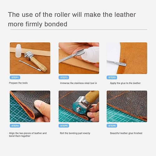 Miniatura 4 de Caydo Juego de herramientas de trabajo de cuero de 509 piezas con instrucciones (idioma español no garantizado), herramientas de cortador de