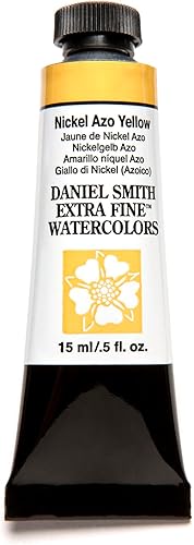 Daniel Smith Pintura acuarela extra fina, tubo de 15 ml, amarillo AZO níquel, 284600061, 0.5 fl oz (paquete de 1)