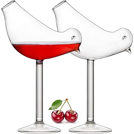 Amazon.com | Cocktail Glass Bird Glasses Drinking Bird Shaped Cocktail ...