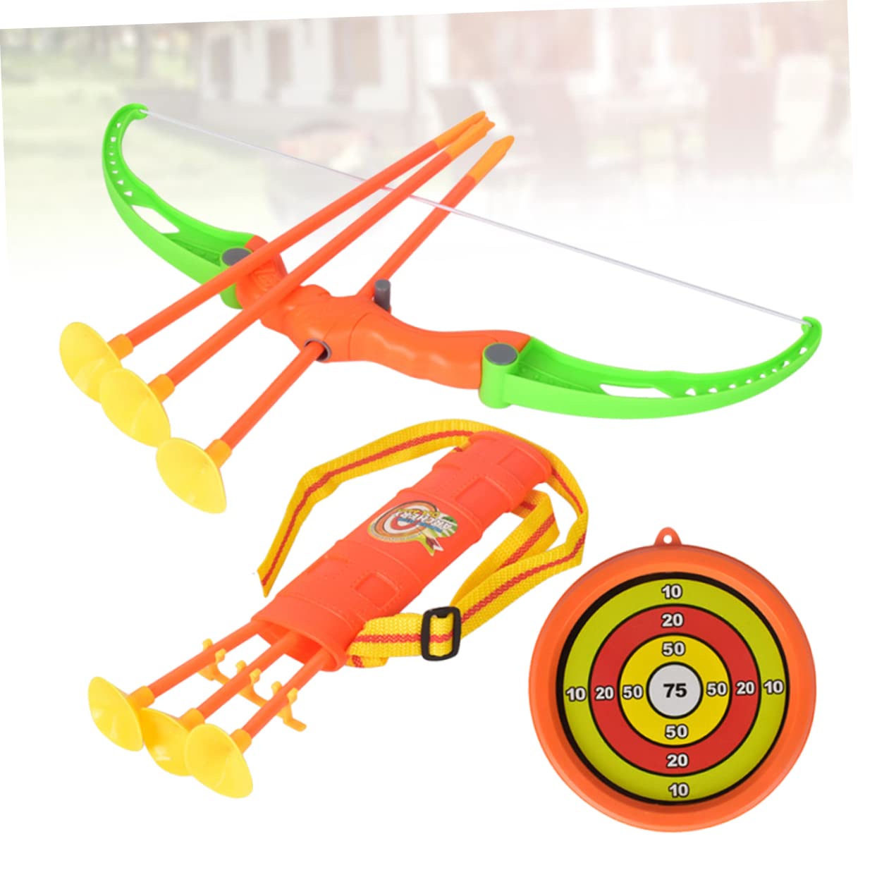 Abaodam Boys and Girls Archery Set Boys Girls Toys Youth Archery Outdoors 1 Bow 3 Arrows Suction Cups Safe for Play