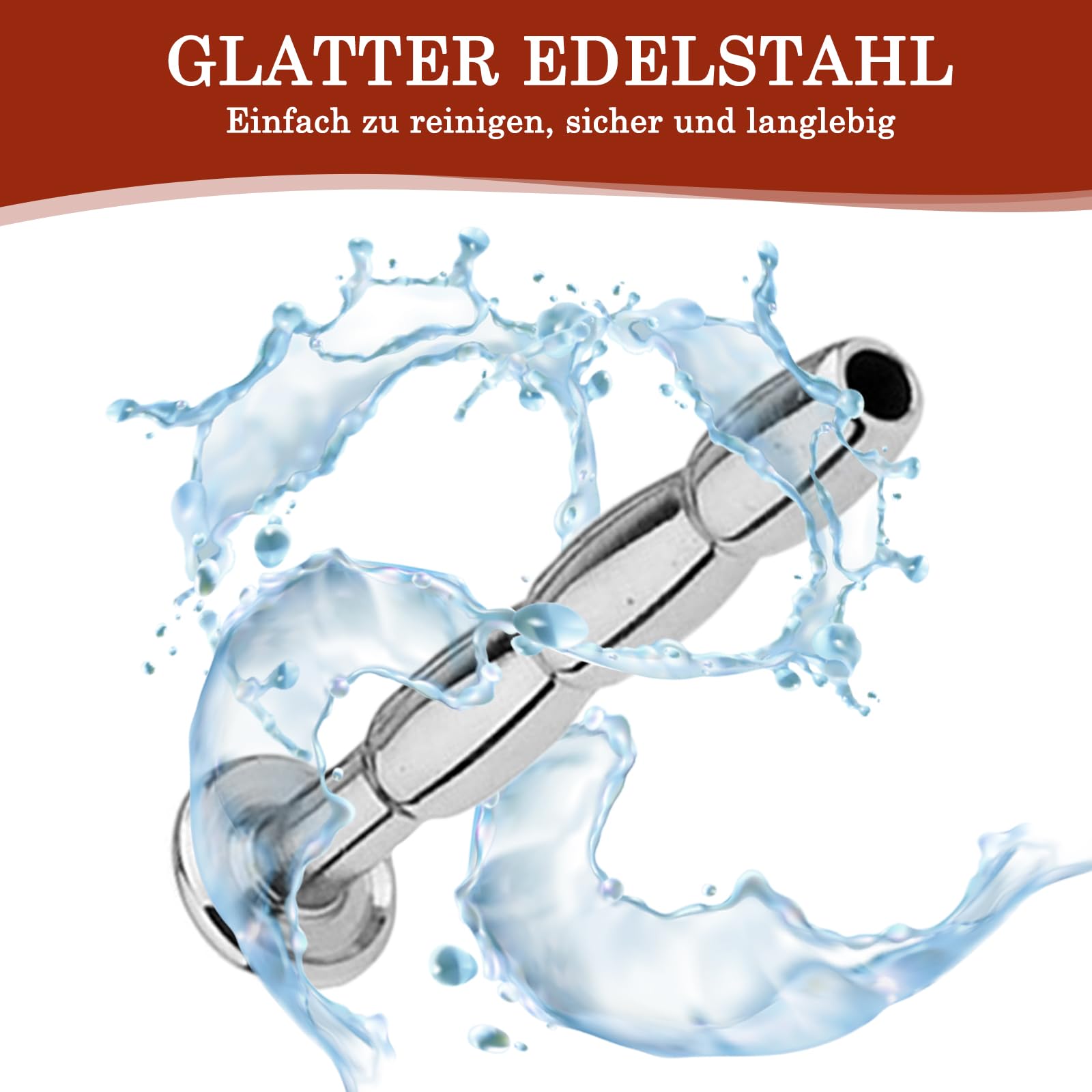 BDSMAGE Dilatatore Uretrale Cavo in Acciaio Inossidabile, Dilatatori Uretrali Uomo Stimolatore del Glande Masturbazione Giocattolo Sessuale Erotico per Uomini (6mm)