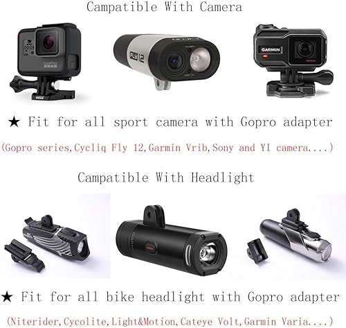 Miniatura 5 de Out Combo Combo Extended Mount para Wahoo Elemnt Bolt y Mini, adaptador de luz de bicicleta