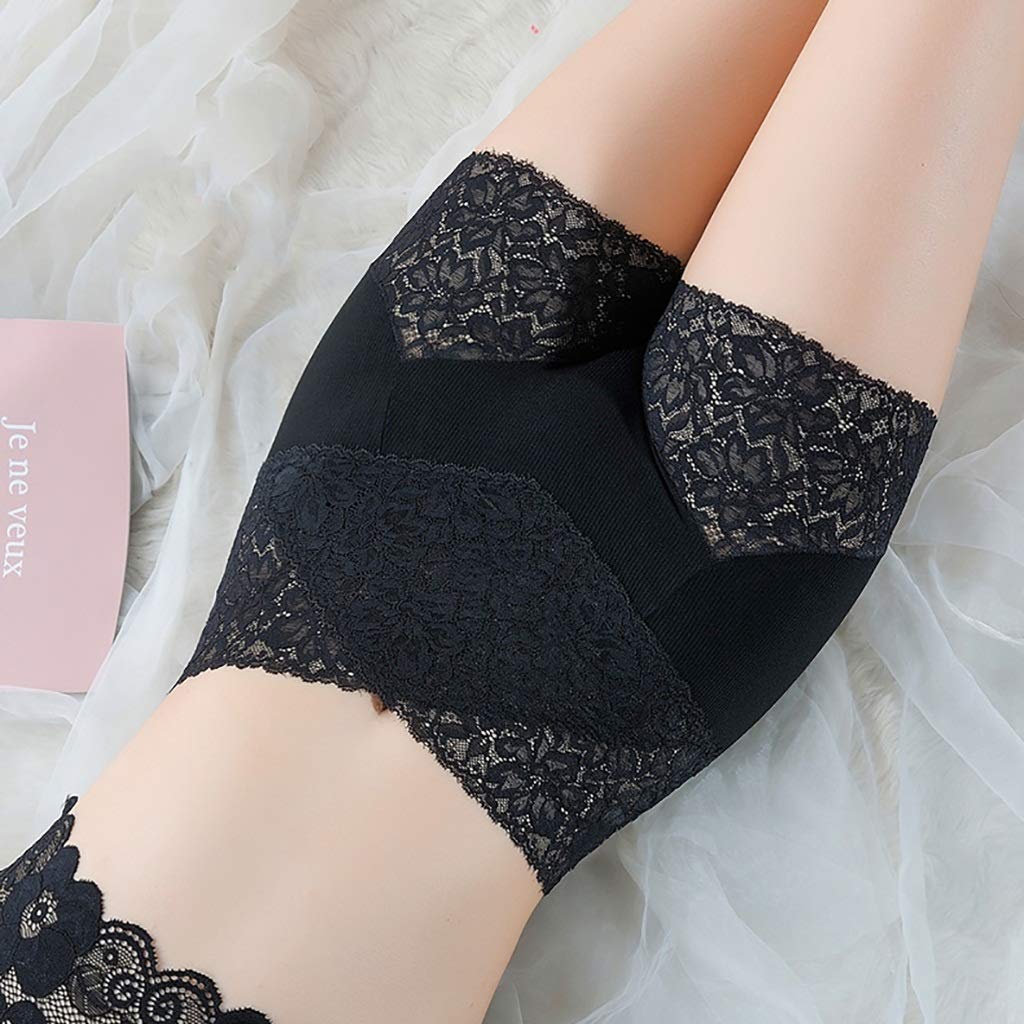 LQQ Bikinis majtki do talii, 2 sztuki, koronka, majtki maxi, wysoka moc, dla kobiet, bielizna bawełniana, rozpinane, liście, multipack (kolor: A, rozmiar: M)