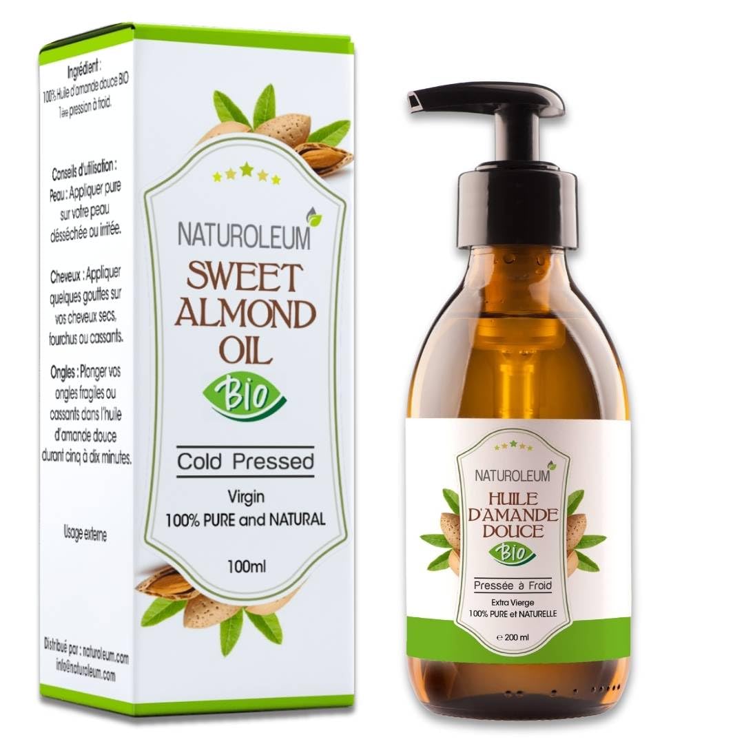Bio Süßmandelöl Kaltgepresst – 100 Ml, 100% Rein, Vegan, Zertifiziert