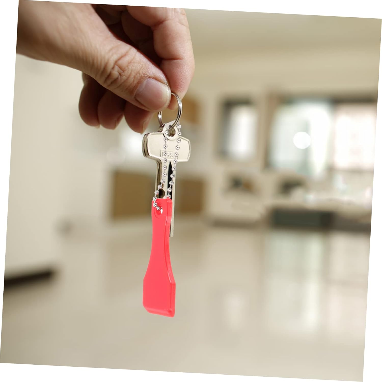 50pcs Lottery Ticket Scratcher Keychain Tool Label Scraper Scratcher Tool Chain Ticket Scratching