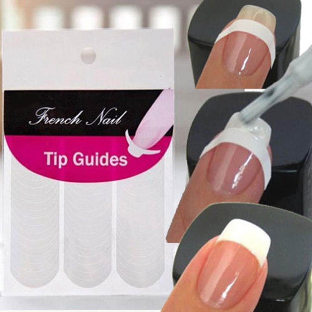 240 Pcs White Nail Sticker, Manicure Nail Art Tips Form Guide Sticker Edge Tape DIY Stencil Tool Stickers Decals image 5
