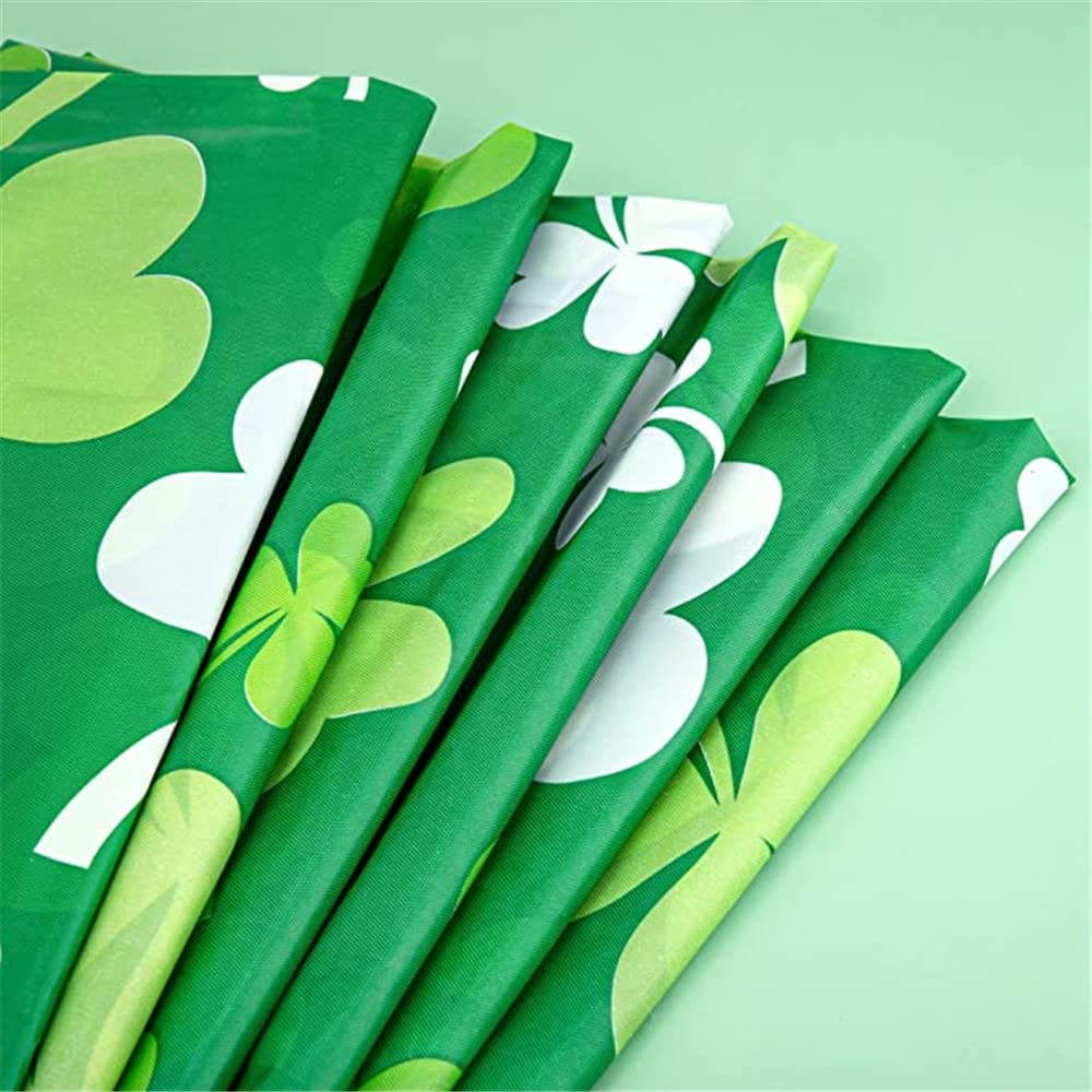 Worltoldb St. Patrick's Day Tischdecke Rund – Kleeblatt-Muster, Wasserdicht & Abwischbar, Ø 152 Cm