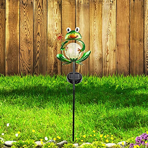 Litake Frog Solar Lights Outdoor Garden Decorative, Solar Frog Outdoor Decor For Garden, Auto On/Off Solar Powered Stake Lights For Lawn Ornaments Patio Yard #TOP4