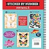 Brain Games - Sticker by Number: Animals (28 Images to Sticker) Spiral-bound August 1, 2017