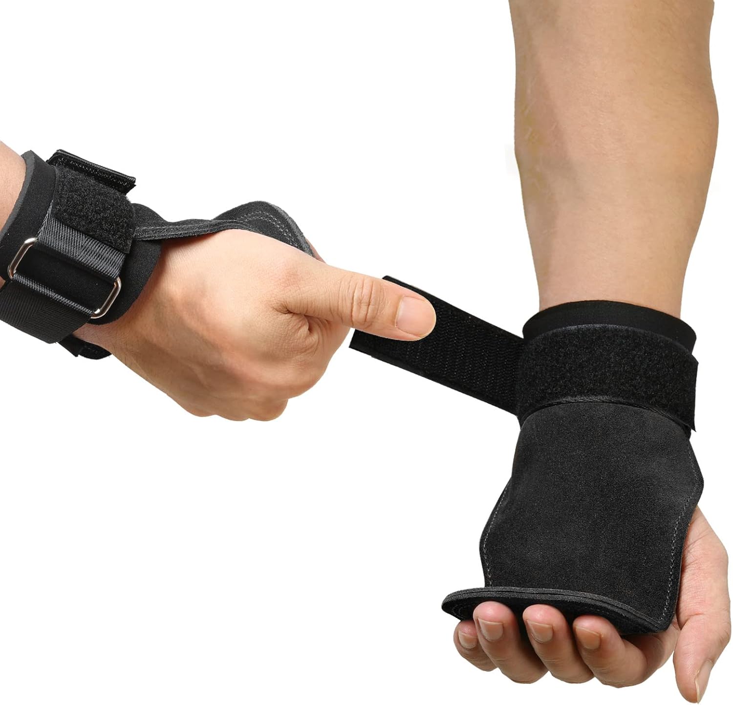 HILAEX Weight Lifting Grips with Wrist Straps Lifting Straps Full Palm