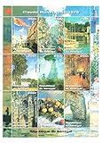 Ideal für Briefmarkensammeln Kunst Briefmarken - Claude Monet Briefmarken für Briefmarkensammeln - Gemälde von Claude Monet - 9 postfrische Briefmarken auf einem Briefmarkenbogen - Noch nie montiert und frisch