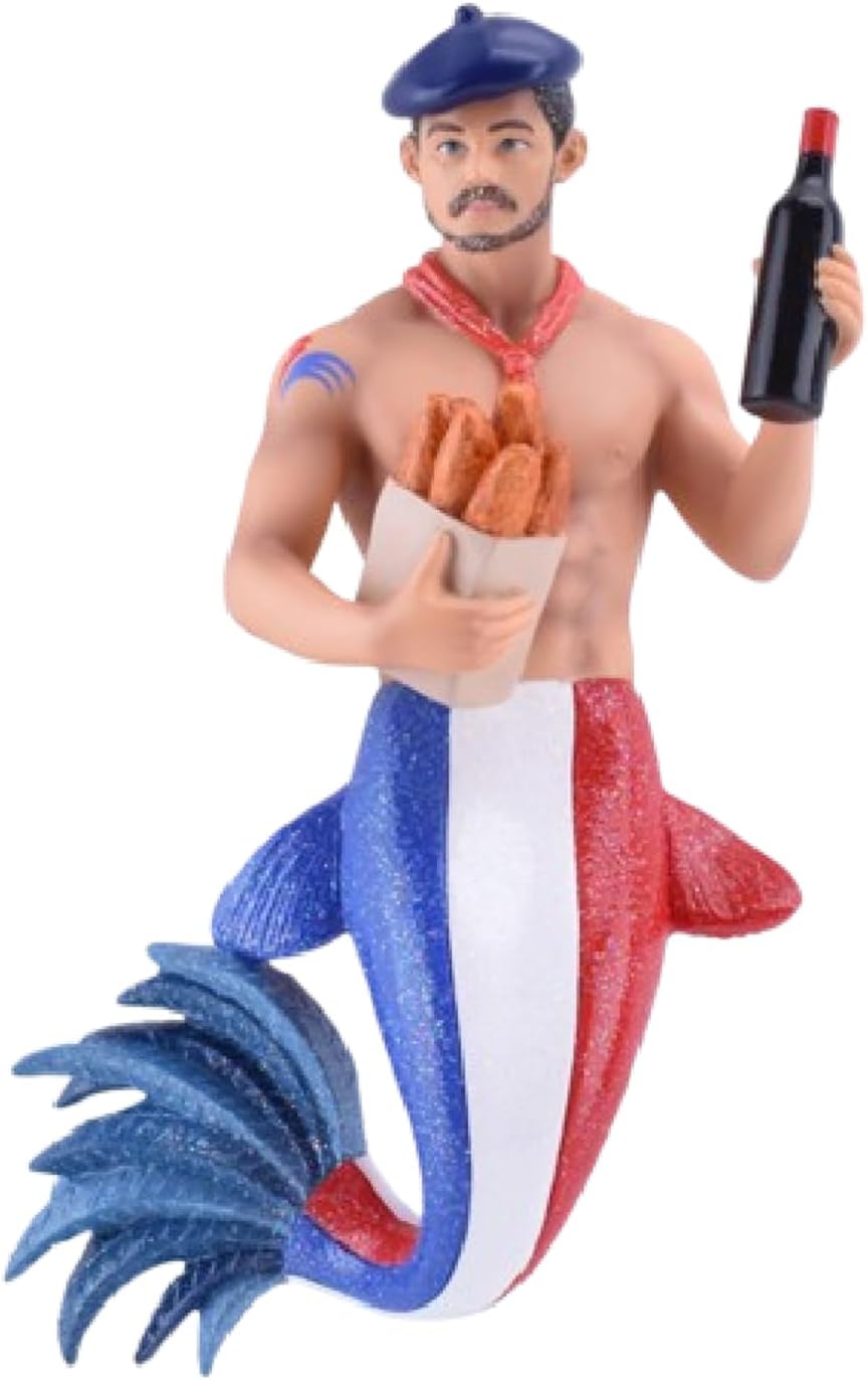 December Diamonds 55-55446 Merman Ornament, French Coq